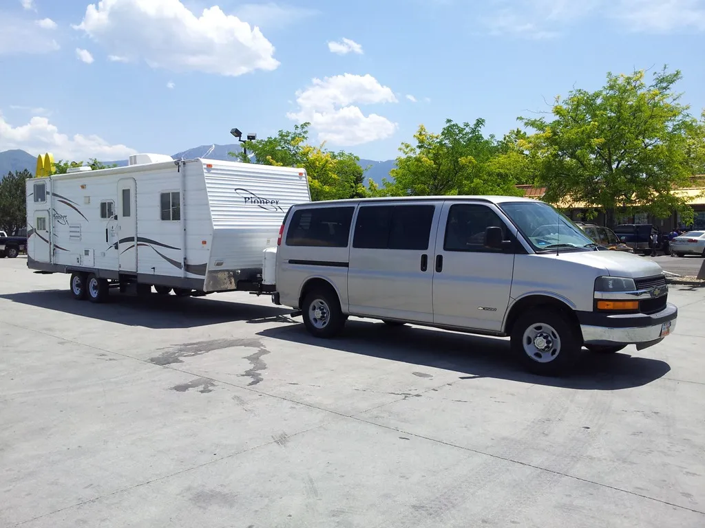Trailer hitched up and ready to go
